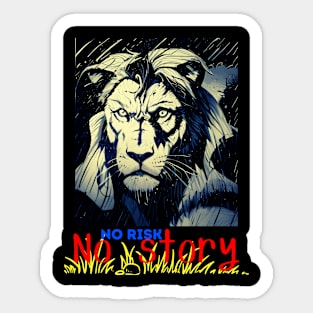 Lion No Risk Sticker